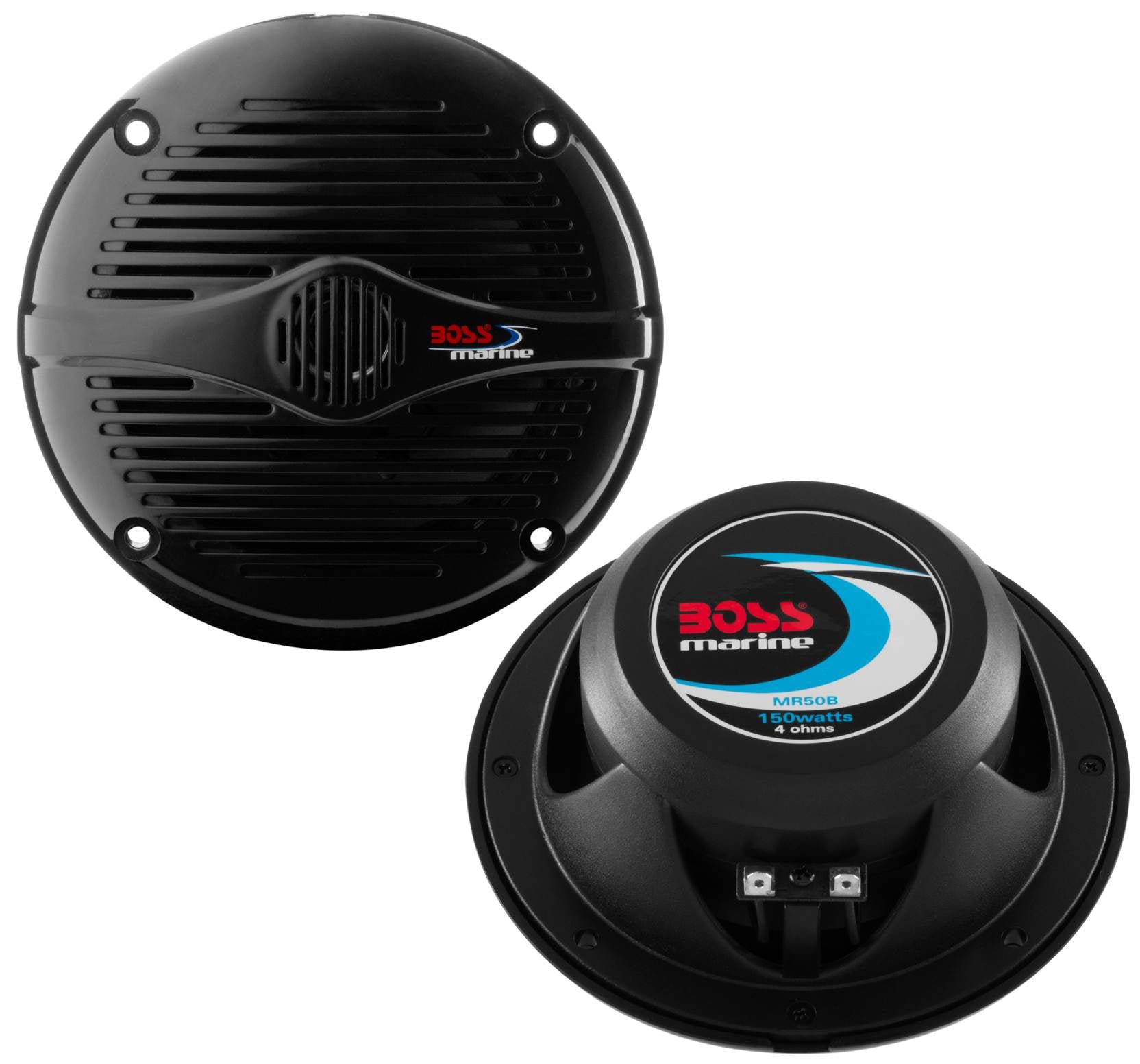 BOSS MR50B 5.25" 2-Way 150W Marine/Boat Car Coaxial Audio Speakers -Open Box