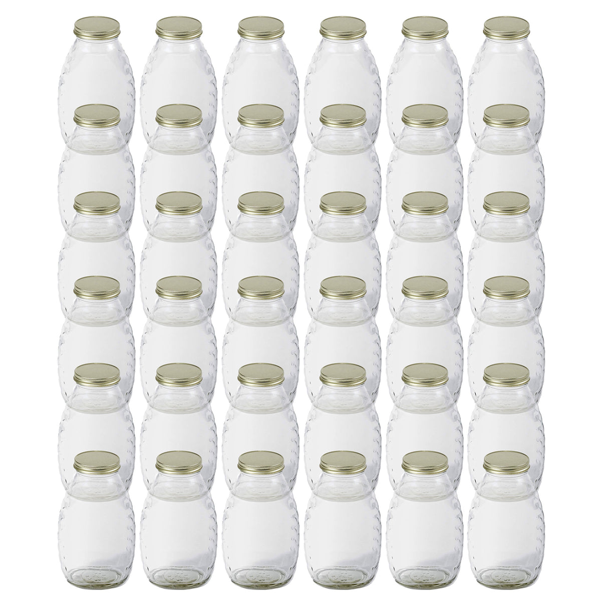 Little Giant HJAR16 16-Ounce Beekeeping Honey Skep Jar w/ Airtight Lid (36 Jars)