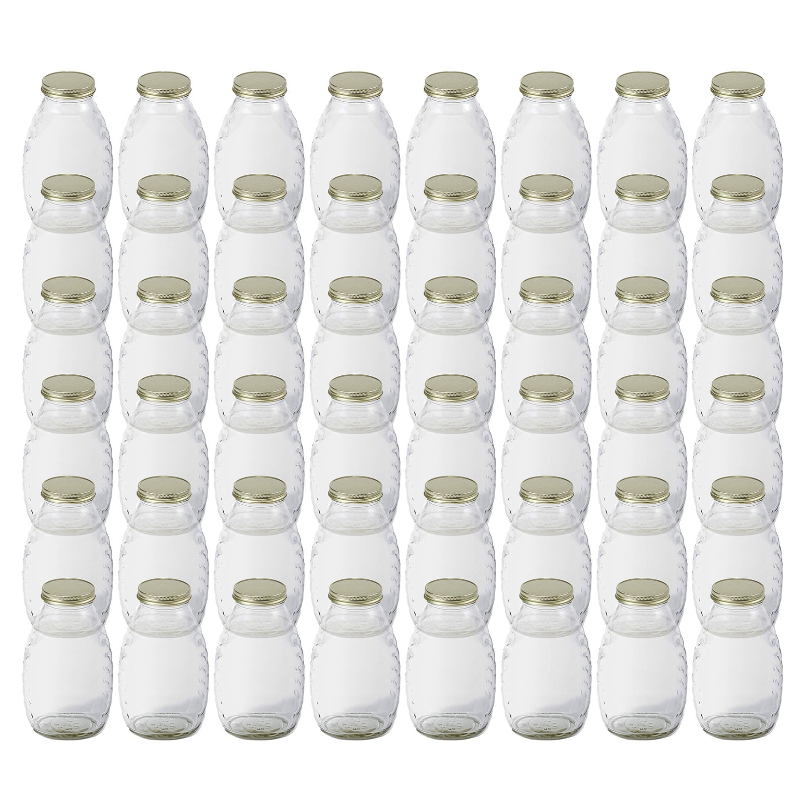 Little Giant HJAR16 16-Ounce Beekeeping Honey Skep Jar w/ Airtight Lid (48 Jars) - VMInnovations