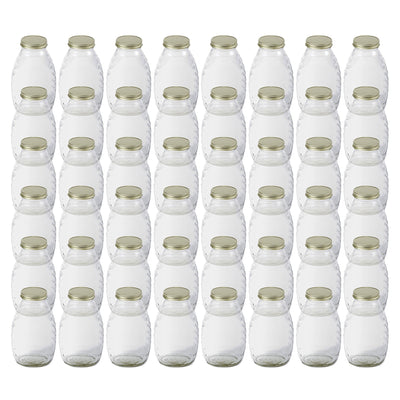 Little Giant HJAR16 16-Ounce Beekeeping Honey Skep Jar w/ Airtight Lid (48 Jars) - VMInnovations