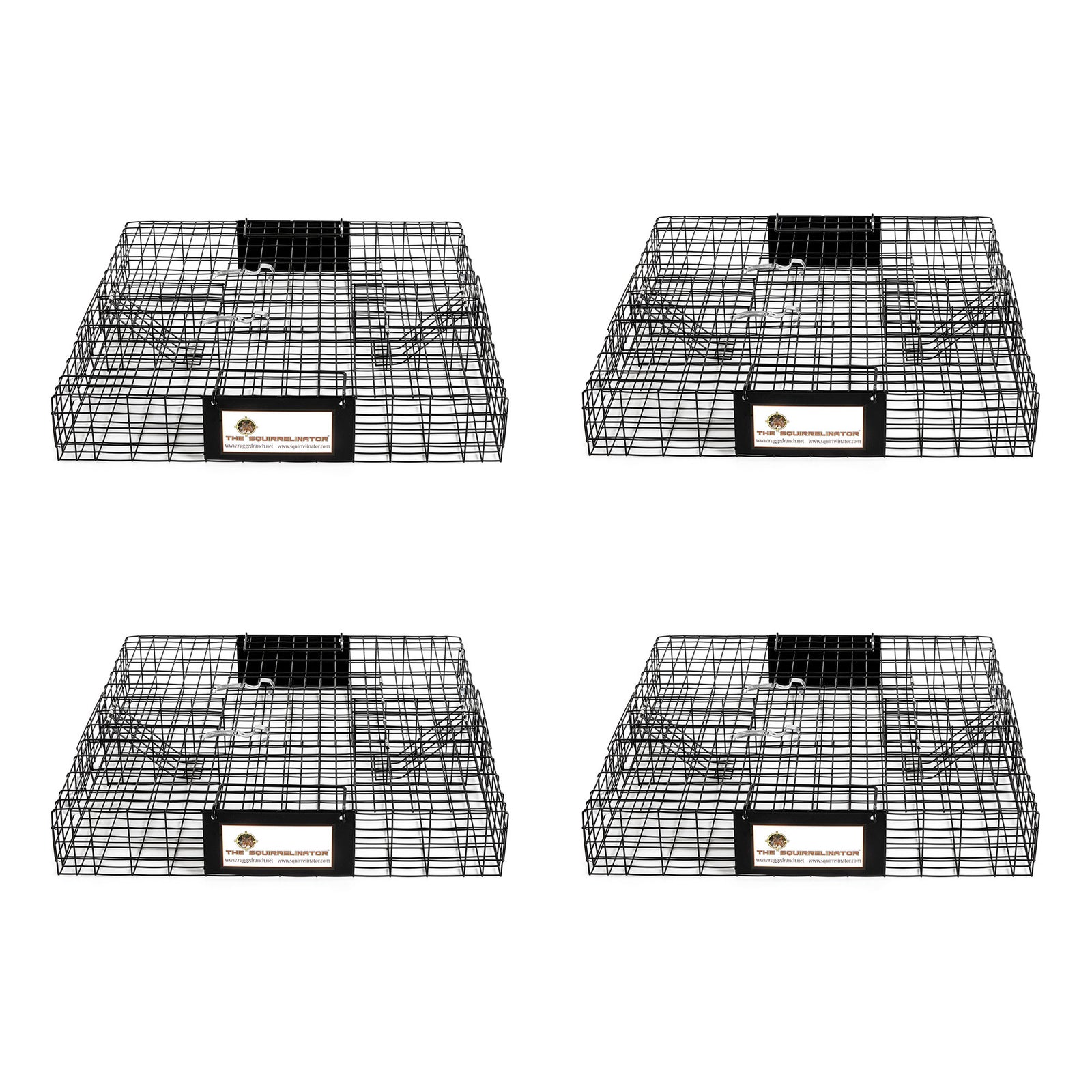 Rugged Ranch Squirrelinator Squirrel Chipmunk Metal 2 Door Trap Cage (4 Pack) - VMInnovations