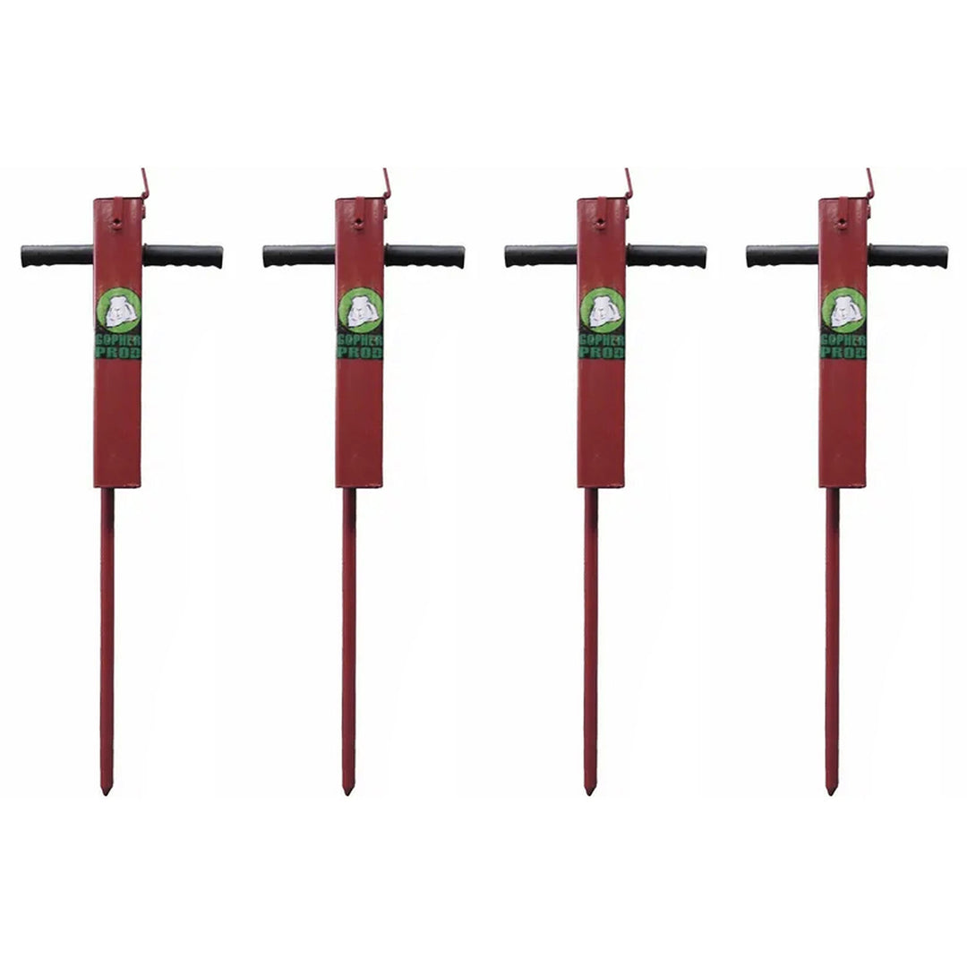 Rugged Ranch Professional Gopher Prod Tool, Red (4 Pack)