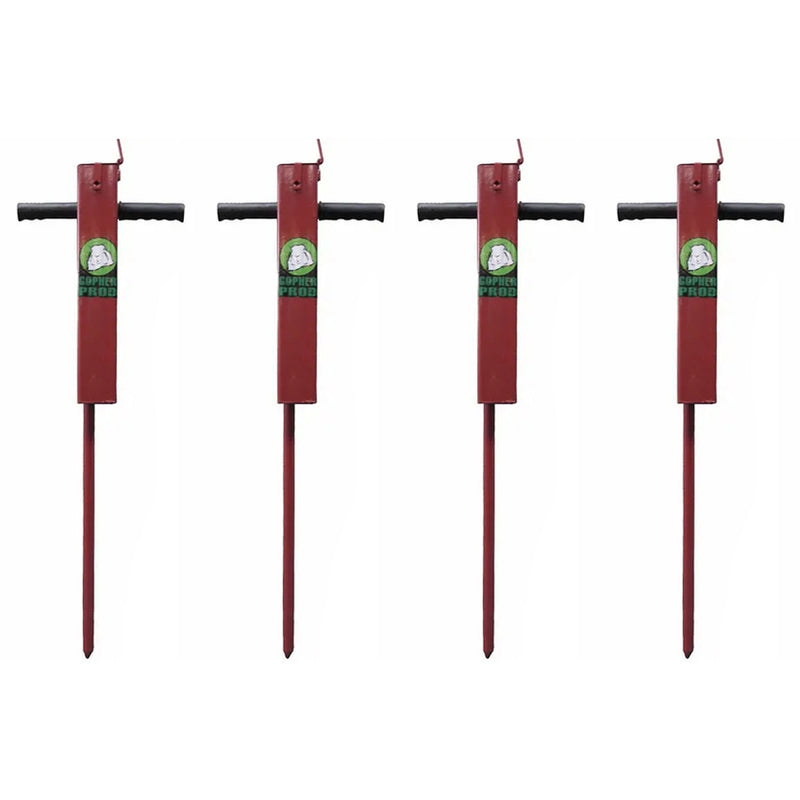 Rugged Ranch Professional Gopher Prod Tool, Red (4 Pack)
