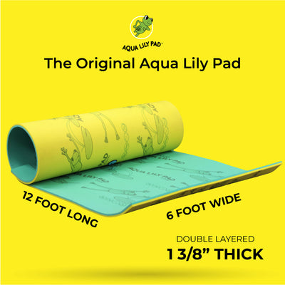 Aqua Lily Pad 12 Foot Original Water Playground Floating Foam Island, Yellow