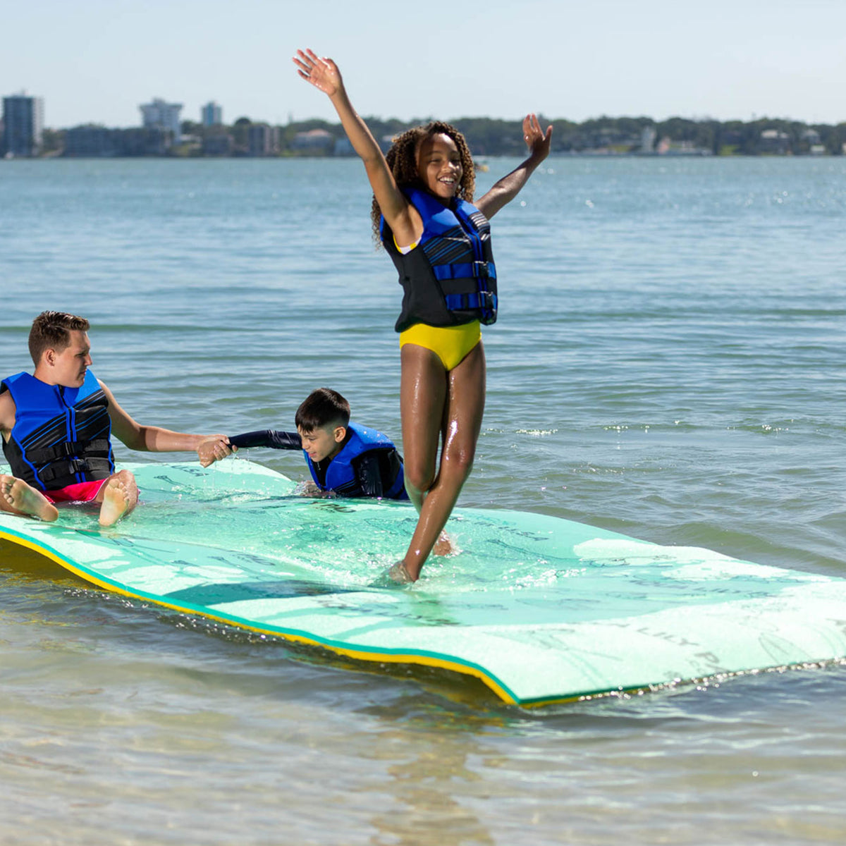 Aqua Lily Pad 12 Foot Original Water Playground Floating Foam Island, Yellow (For Parts)