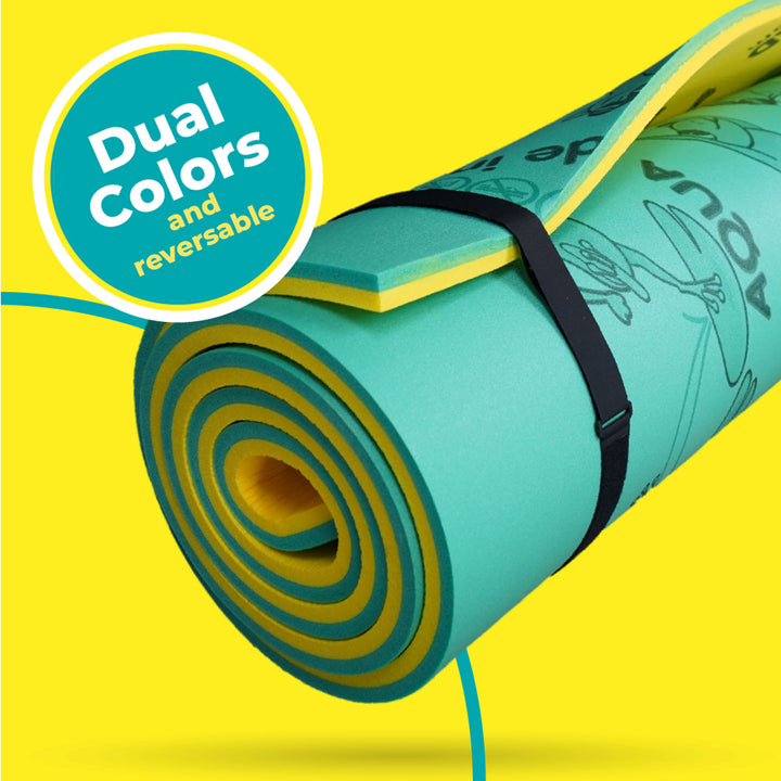 Aqua Lily Pad Water Mat Playground Floating Foam Pad for Lake, Yellow (Used) - VMInnovations