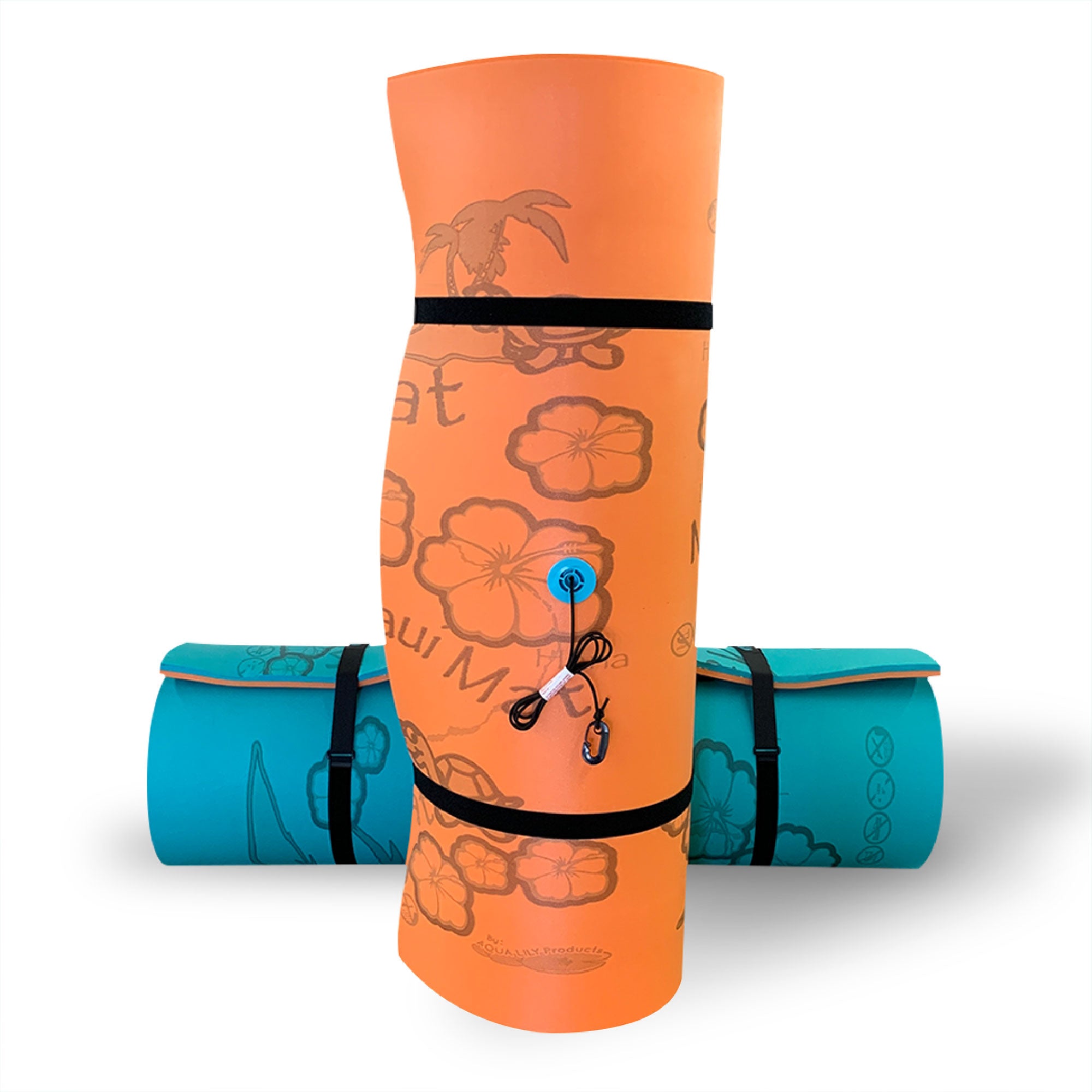 Aqua Lily Pad 14 Ft Maui Water Playground Floating Island Mat, Orange/Teal(Used) - VMInnovations