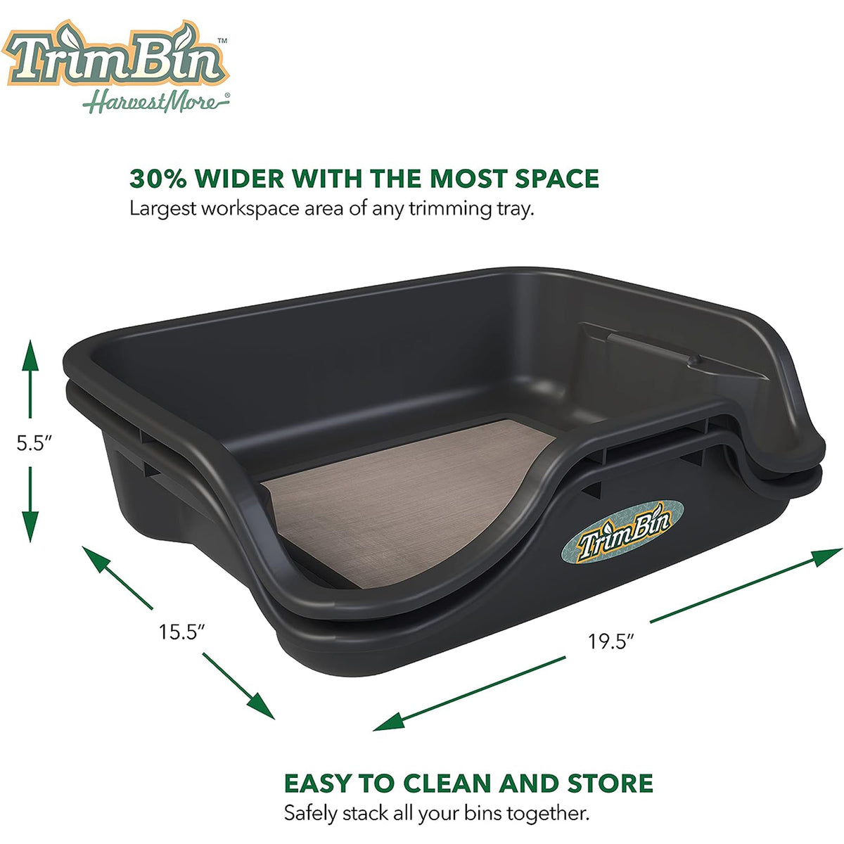 Harvest More Trim Bin 2 Piece Workstation Container with Screen and Mirror Tray