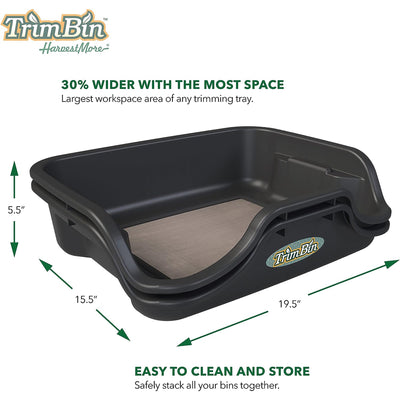 Harvest More Trim Bin 2 Piece Workstation Container with Screen and Mirror Tray