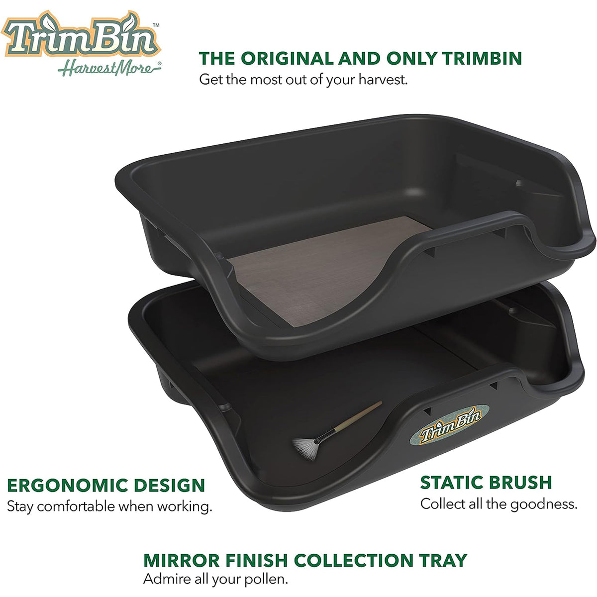 Harvest More Trim Bin 2 Piece Workstation Container with Screen and Mirror Tray