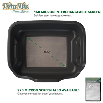Harvest More Trim Bin 2 Piece Workstation Container with Screen and Mirror Tray