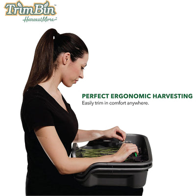 Harvest More Trim Bin 2 Piece Workstation Container with Screen and Mirror Tray