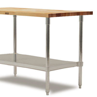 John Boos Maple Wood Top Work Table with Adjustable Lower Shelf, (For Parts) - VMInnovations