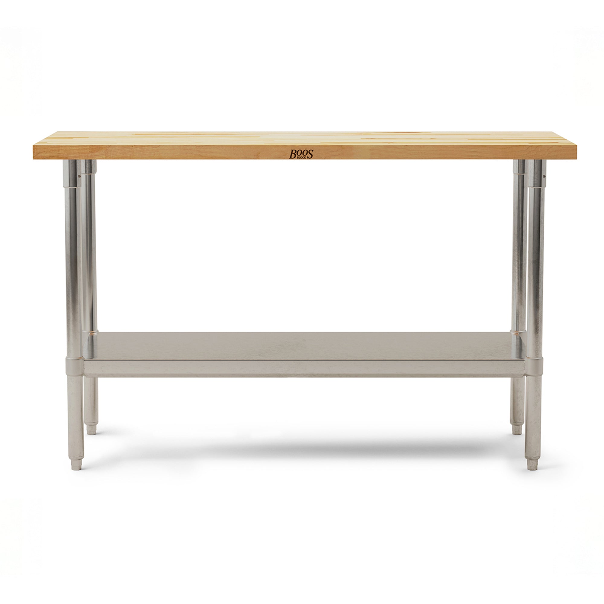 John Boos Maple Wood Top Work Table with Adjustable Lower Shelf, (For Parts) - VMInnovations