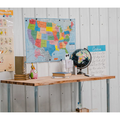 John Boos Maple Wood Top Work Table with Galvanized Steel Base, 60 x 30 x 1.5" - VMInnovations