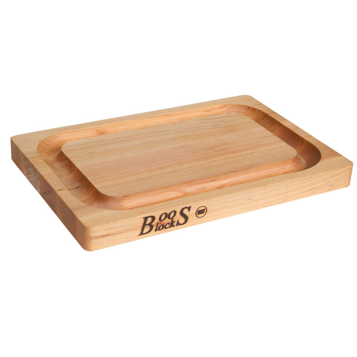 John Boos Chop N Slice Maple Wood Edge Grain Cutting Board, 8" x 12" x 1.25"