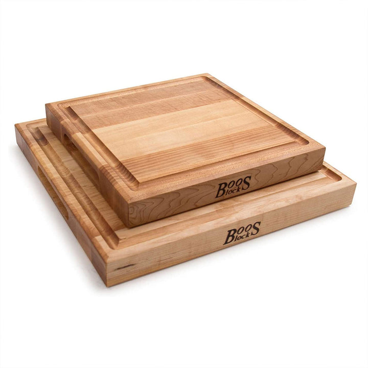 John Boos Square Maple Wood Cutting Board with Juice Groove, 15" x 15" x 1.5"