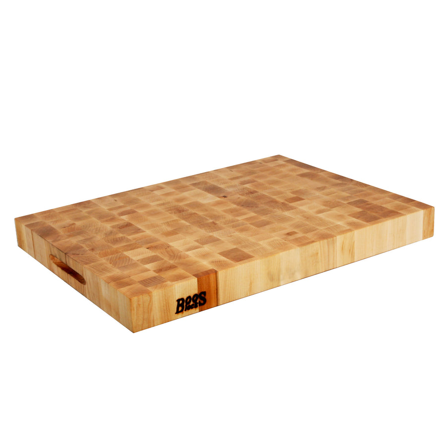 John Boos Large Maple Wood End Grain Cutting Board for Kitchen 20" x 15" x 2.25" - VMInnovations