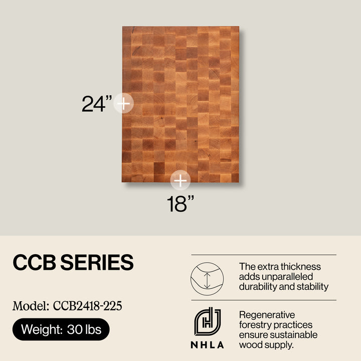 John Boos Block 24" x 18" End Grain Wood Reversible Chopping Block (Open Box) - VMInnovations