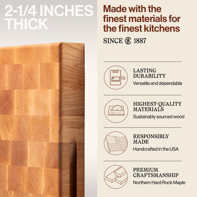 John Boos Block 24" x 18" End Grain Wood Reversible Chopping Block (Open Box) - VMInnovations