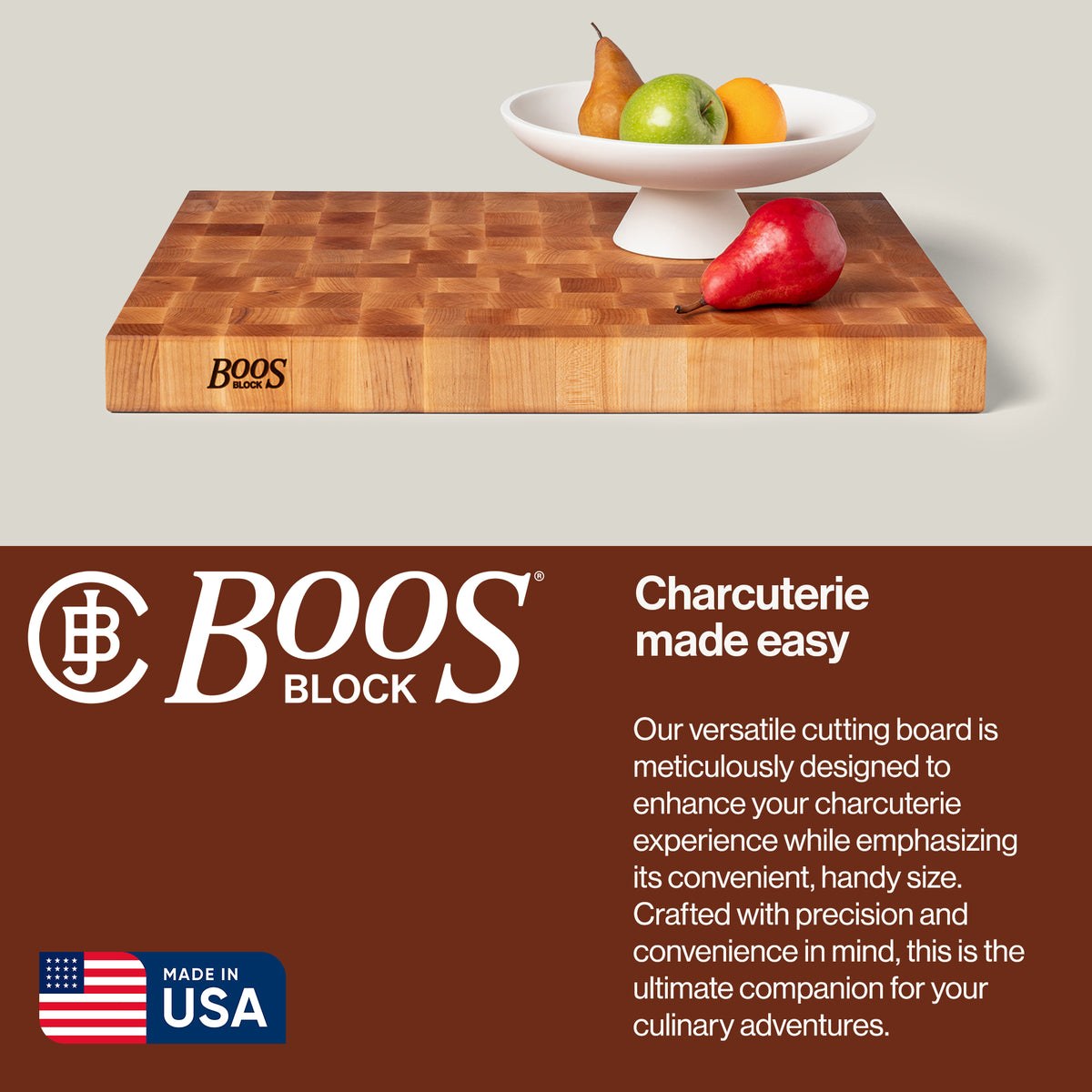 John Boos Block 24" x 18" End Grain Wood Reversible Chopping Block (Used)