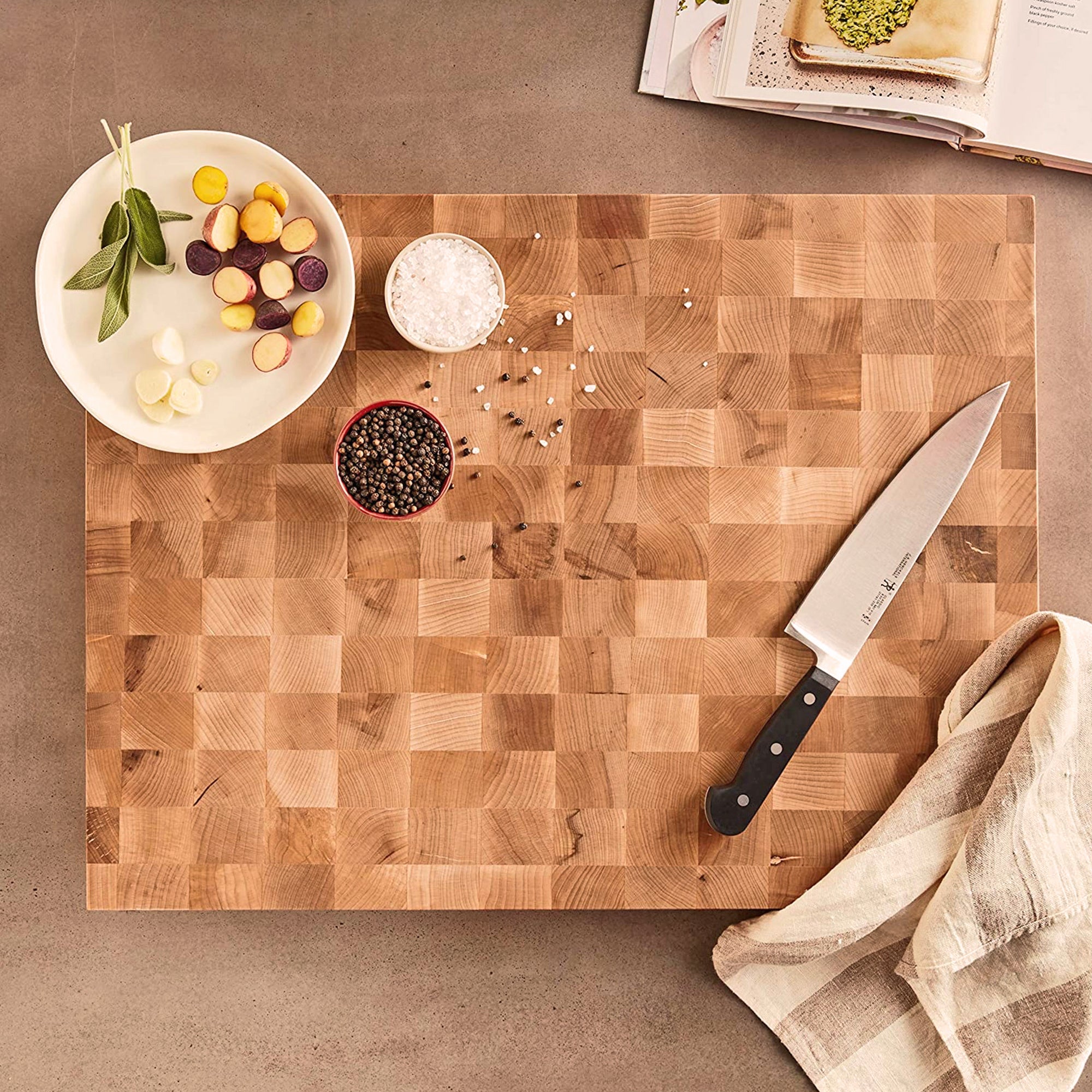 John Boos Block 24" x 18" End Grain Wood Reversible Chopping Block (Used)