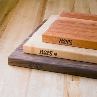 John Boos Cherry Wood Edge Grain Reversible Cutting Board, 24"x18" x1.5"(Used)