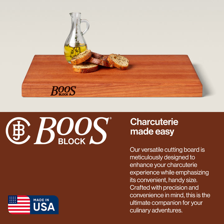 John Boos Cherry Wood Edge Grain Reversible Cutting Board, 18 x 12 x 1.5 Inches