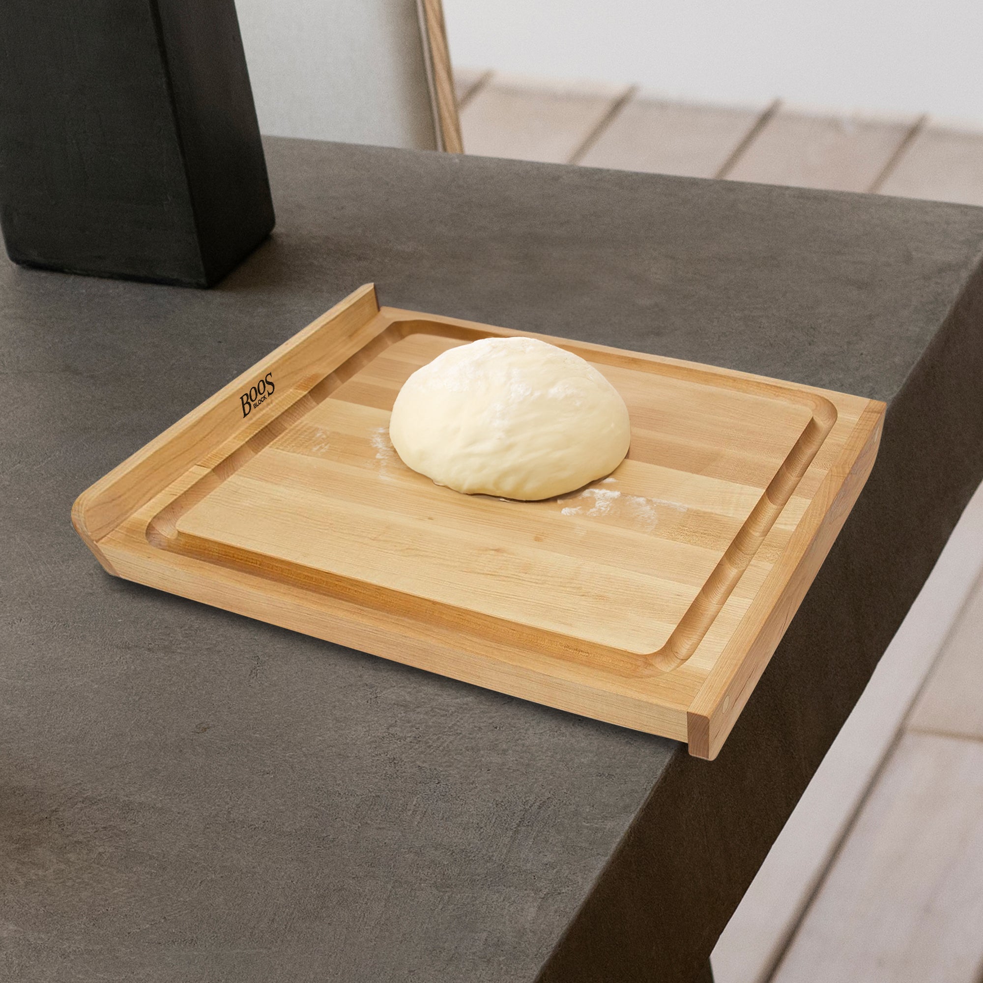 John Boos Block 23.75" Wide Square Maple Cutting Board w/ Gravy Groove(Open Box) - VMInnovations