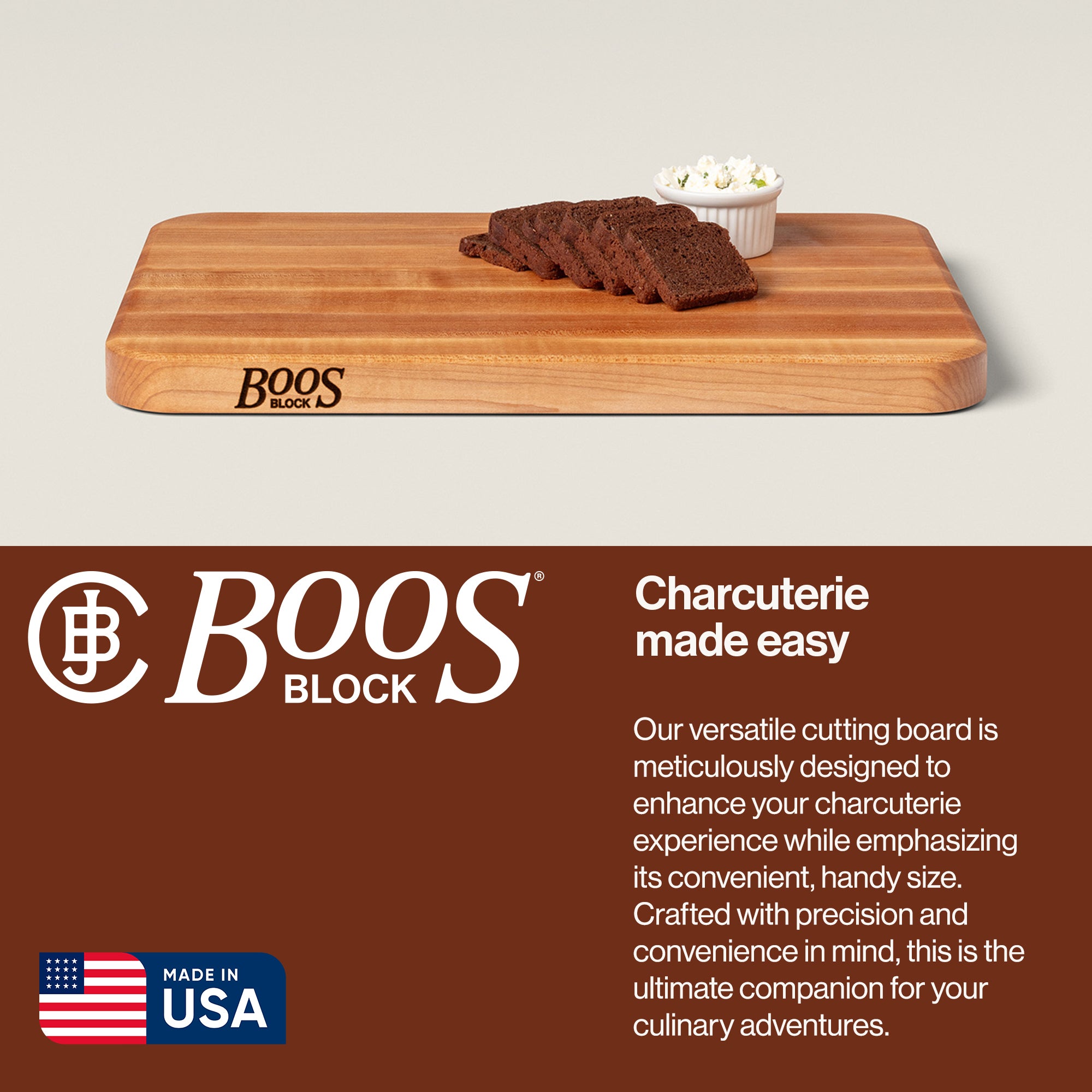 John Boos Maple Wood Edge Grain Reversible Cutting Board, 18 x 12 x 1.25" (Used) - VMInnovations