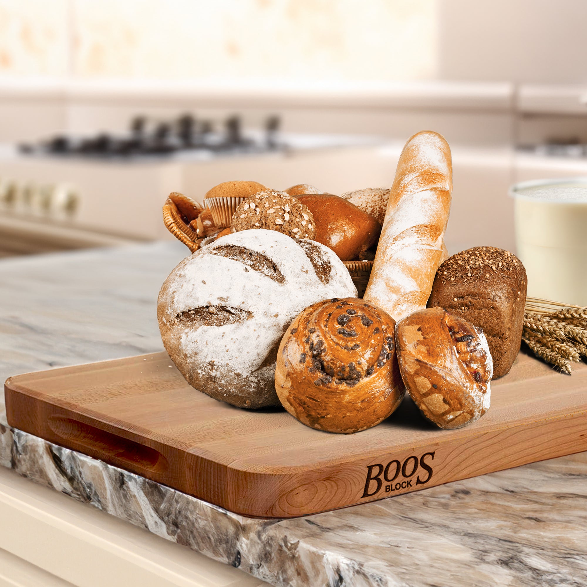 John Boos Maple Wood Edge Grain Reversible Cutting Board, 18 x 12 x 1.25" (Used) - VMInnovations