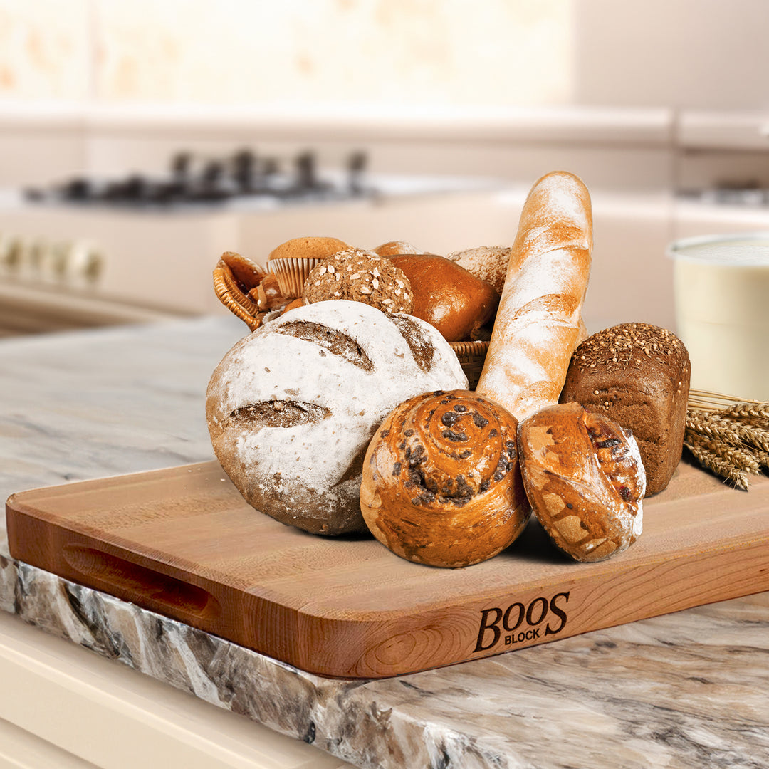 John Boos Maple Wood Edge Grain Reversible Cutting Board, 18x12x1.25"(Open Box)