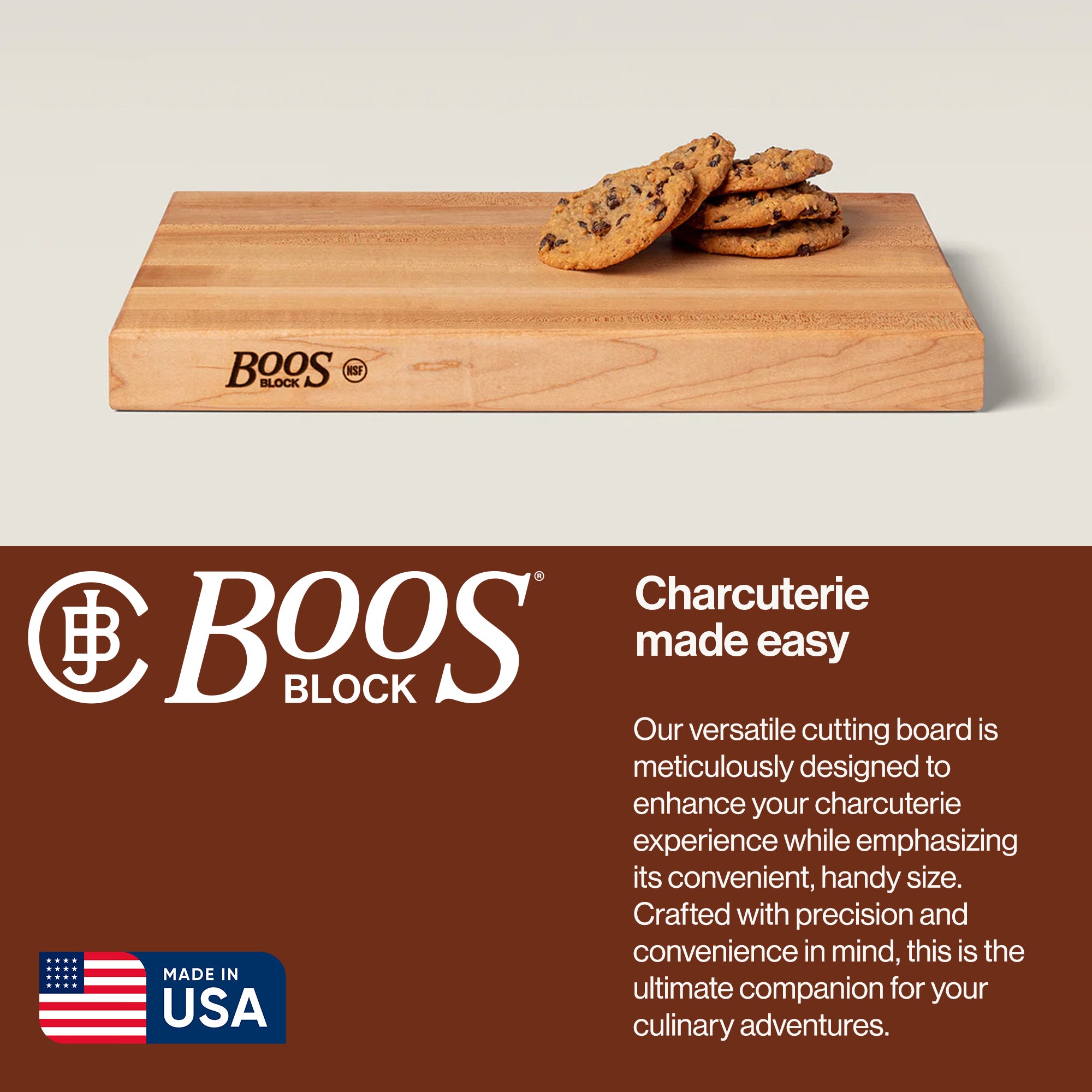 John Boos Platinum Series Reversible Wood Cutting Board, 18"x12"x1 3/4", Maple - VMInnovations