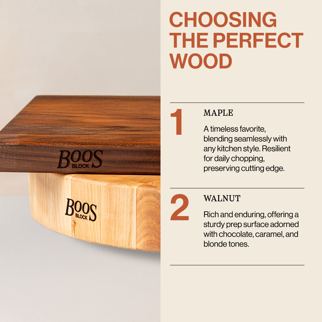 John Boos Walnut Wood Edge Grain Reversible Cutting Board, 18x12x1.75(Open Box)