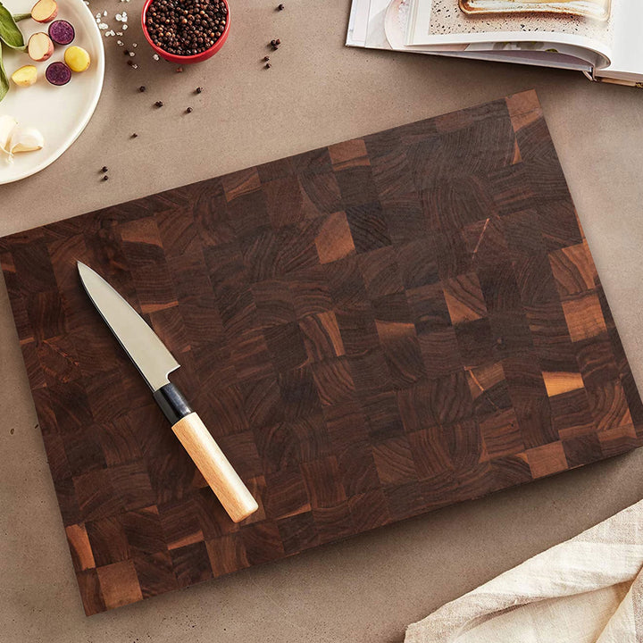 John Boos Walnut Wood Edge Grain Reversible Cutting Board, 18 x 12 x 1.75 Inches