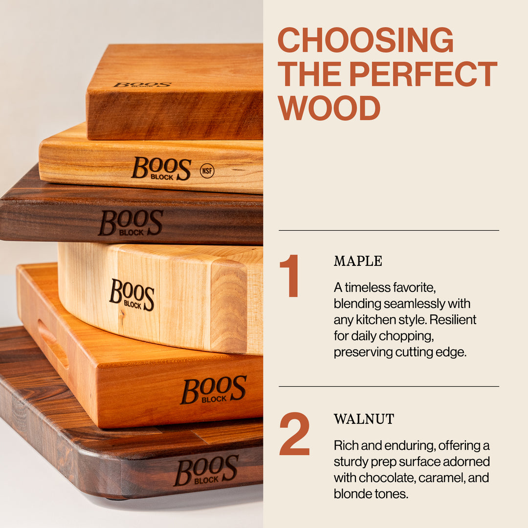John Boos Walnut Wood Edge Grain Chopping Block, 18 x 18 x 3 Inches (Open Box)