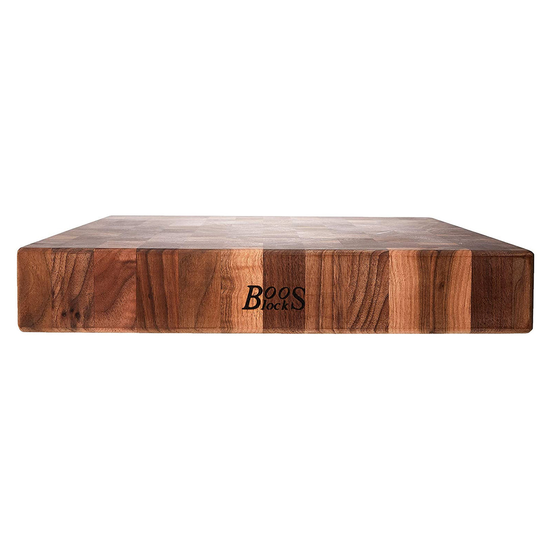 John Boos Walnut Wood Edge Grain Chopping Block, 18 x 18 x 3 Inches (Open Box)