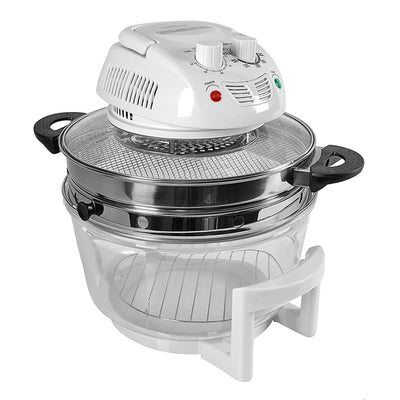 NutriChef Kitchen Countertop Air Fryer Oven Cooker w/ 13 Quart Bowl (2 Pack)