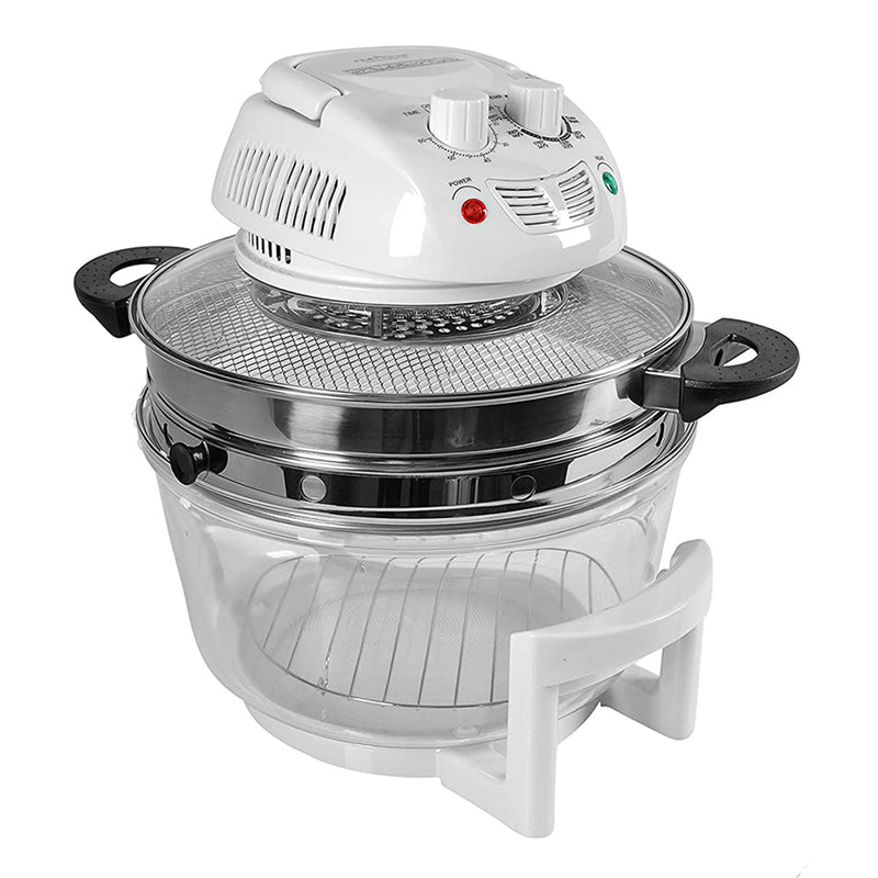NutriChef Kitchen Countertop Air Fryer Oven Cooker w/ 13 Quart Bowl (4 Pack)
