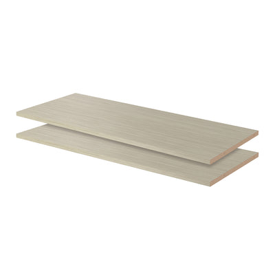 Easy Track RS1436-CGON 35 Inch Organizer Closet Shelves, Weathered Grey (2 Pack)