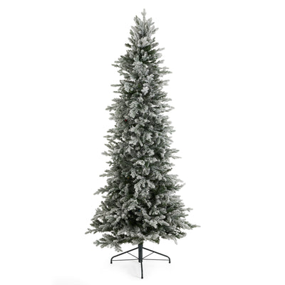 Evergreen Classics 7.5ft LED Pre Lit Flocking Pine Christmas Tree (Used)