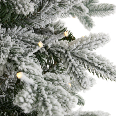 Evergreen Classics 7.5ft LED Pre Lit Flocking Pine Christmas Tree (Used) - VMInnovations
