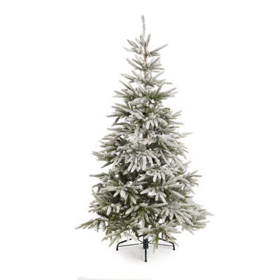 Home Heritage Snowy Abies Pine 6 Foot Prelit Flocked Christmas Tree (Used) - VMInnovations