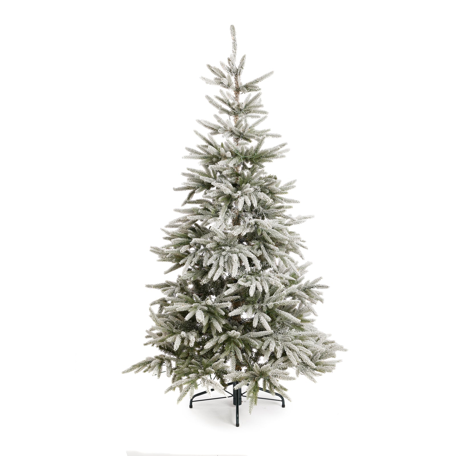 Home Heritage Snowy Abies Pine 6 Foot Prelit Flocked Christmas Tree (Used) - VMInnovations