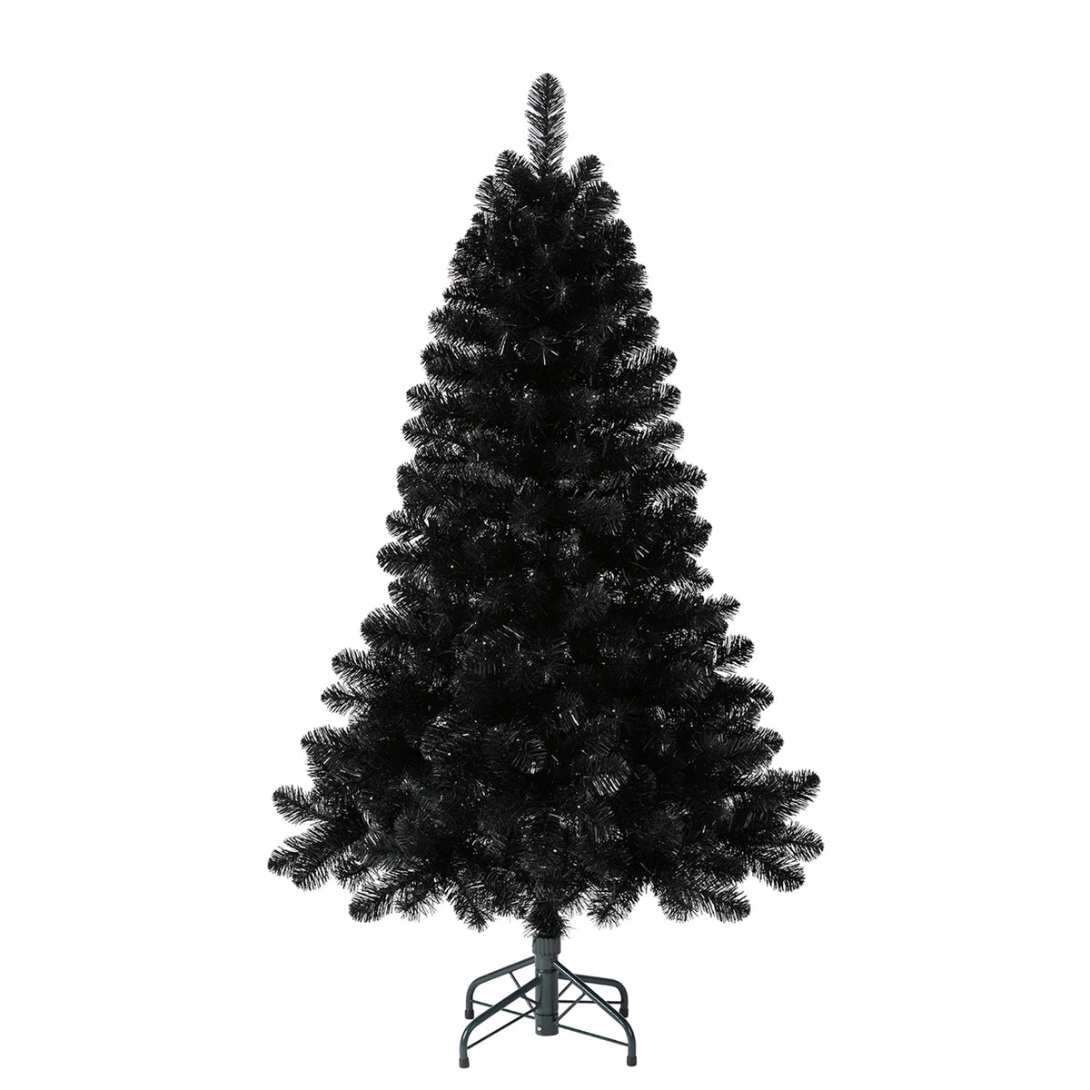 Evergreen Classics Oxford 5' Artificial Prelit Christmas Tree Clear LEDs, Black - VMInnovations