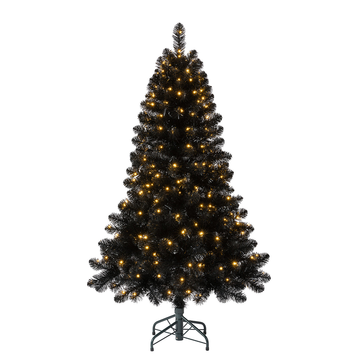 Evergreen Classics Oxford 5' Artificial Prelit Christmas Tree Clear LEDs, Black