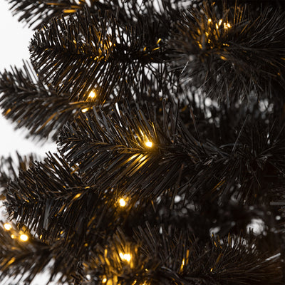 Evergreen Classics Oxford 5' Artificial Prelit Christmas Tree Clear LEDs, Black