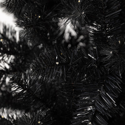 Home Heritage Oxford 7.5' Artificial Prelit Christmas Tree 500 Clear LEDs, Black
