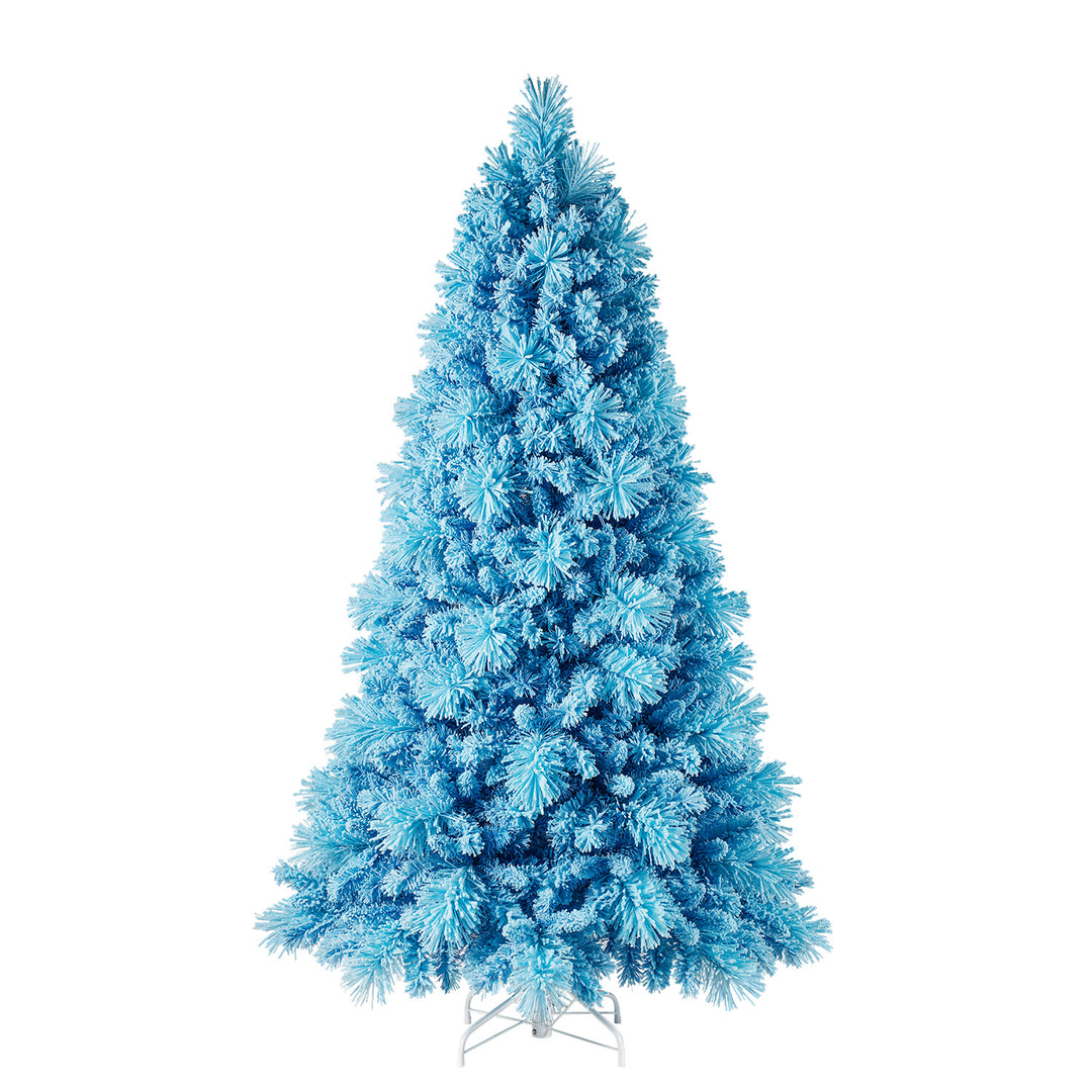 Home Heritage 6.5 Ft Pre-Lit Artificial Christmas Holiday Tree, Blue (Open Box)
