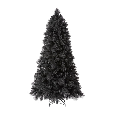 Home Heritage 6.5 Ft Pre-Lit Artificial Christmas Holiday Tree, Black(For Parts)